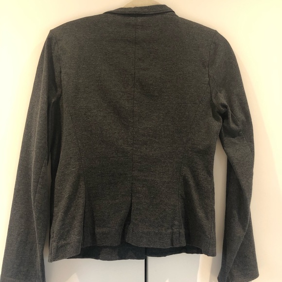 - James Perse cotton jersey blazer jacket dark grey - Picture 3 of 5